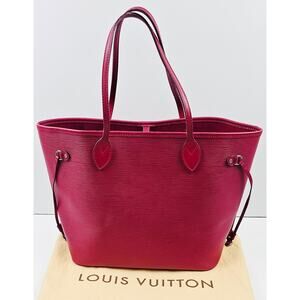 Louis Vuitton Neverfull MM tote bag in fuchsia Epi leather